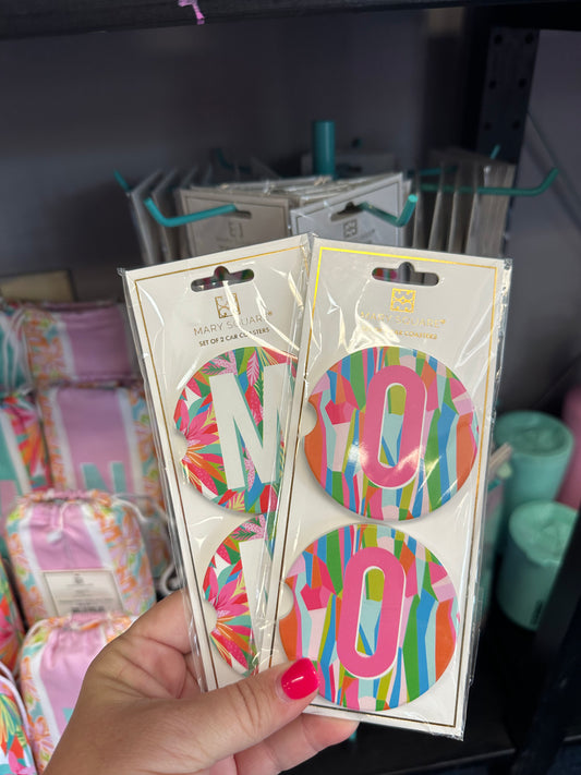 Tropical Initial Car Coaster Set