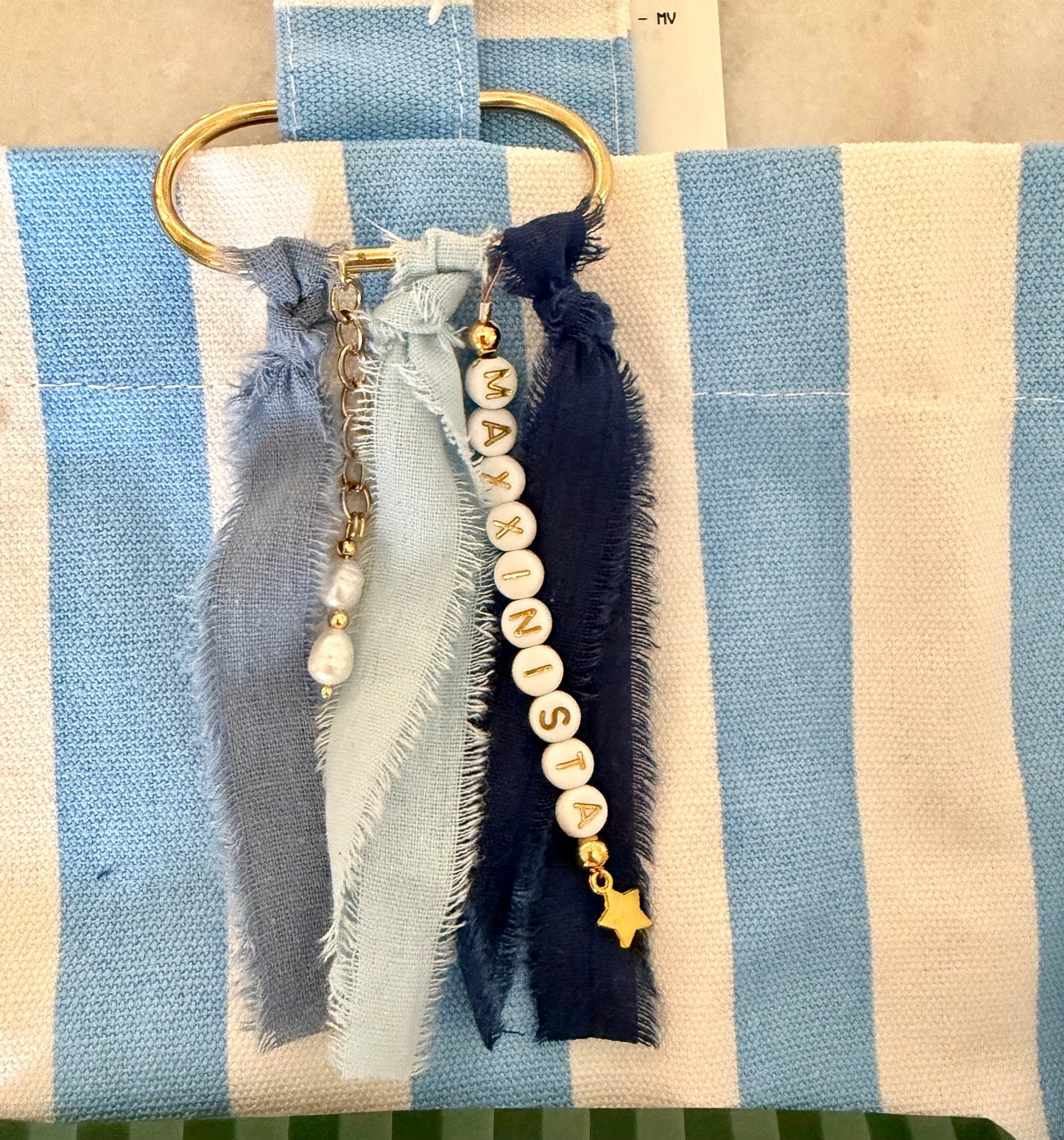 Personalized Ribbon Keychain