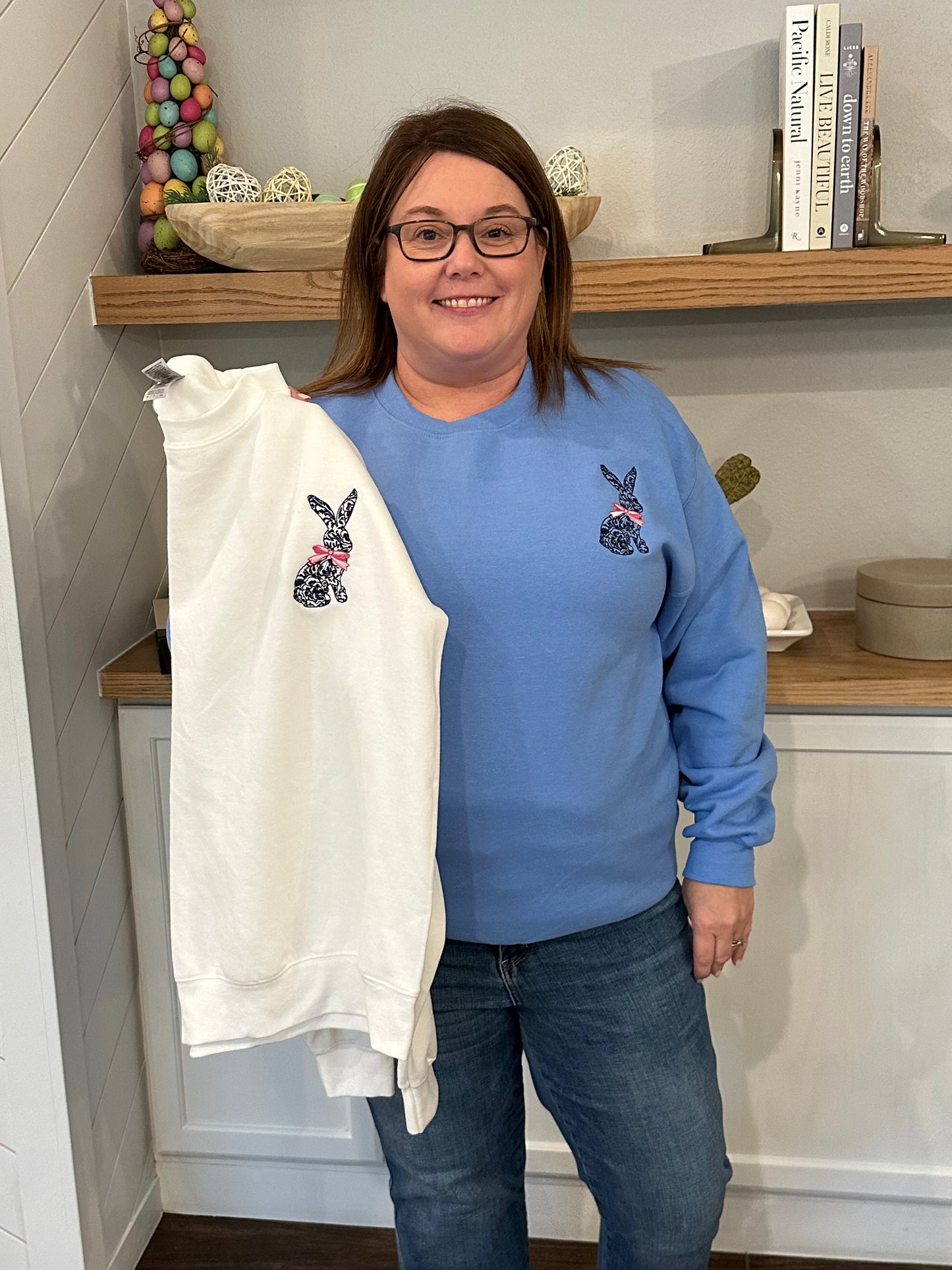 Embroidered Preppy Bunny Sweatshirt