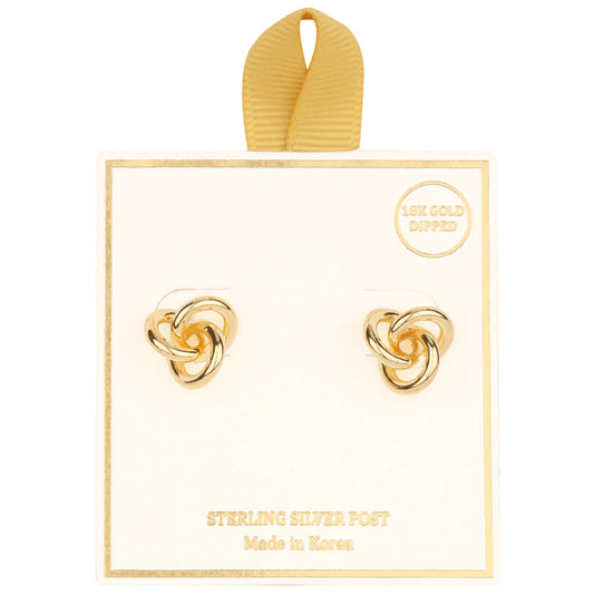 Gold Knot Stud Earring