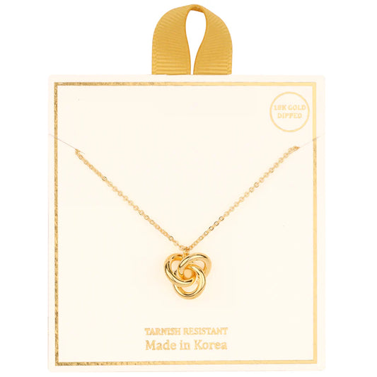 Gold Knot Pendant Necklace