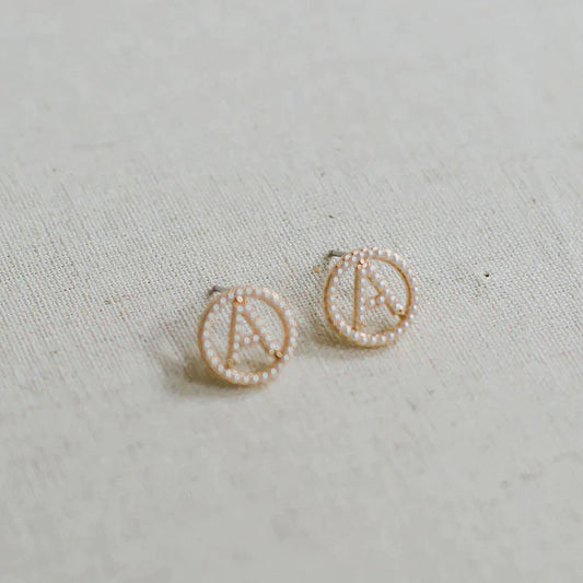 Luna Initial Earring