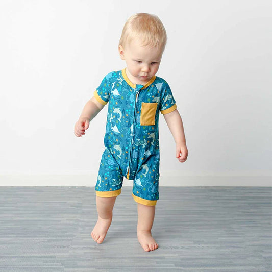 Ocean Friends Bamboo Shortie Romper