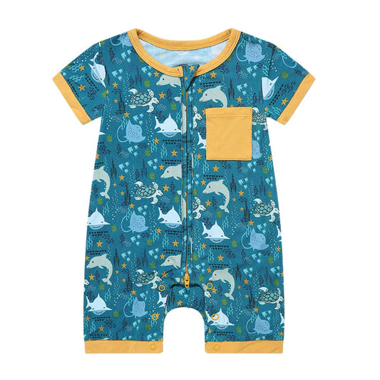 Ocean Friends Bamboo Shortie Romper