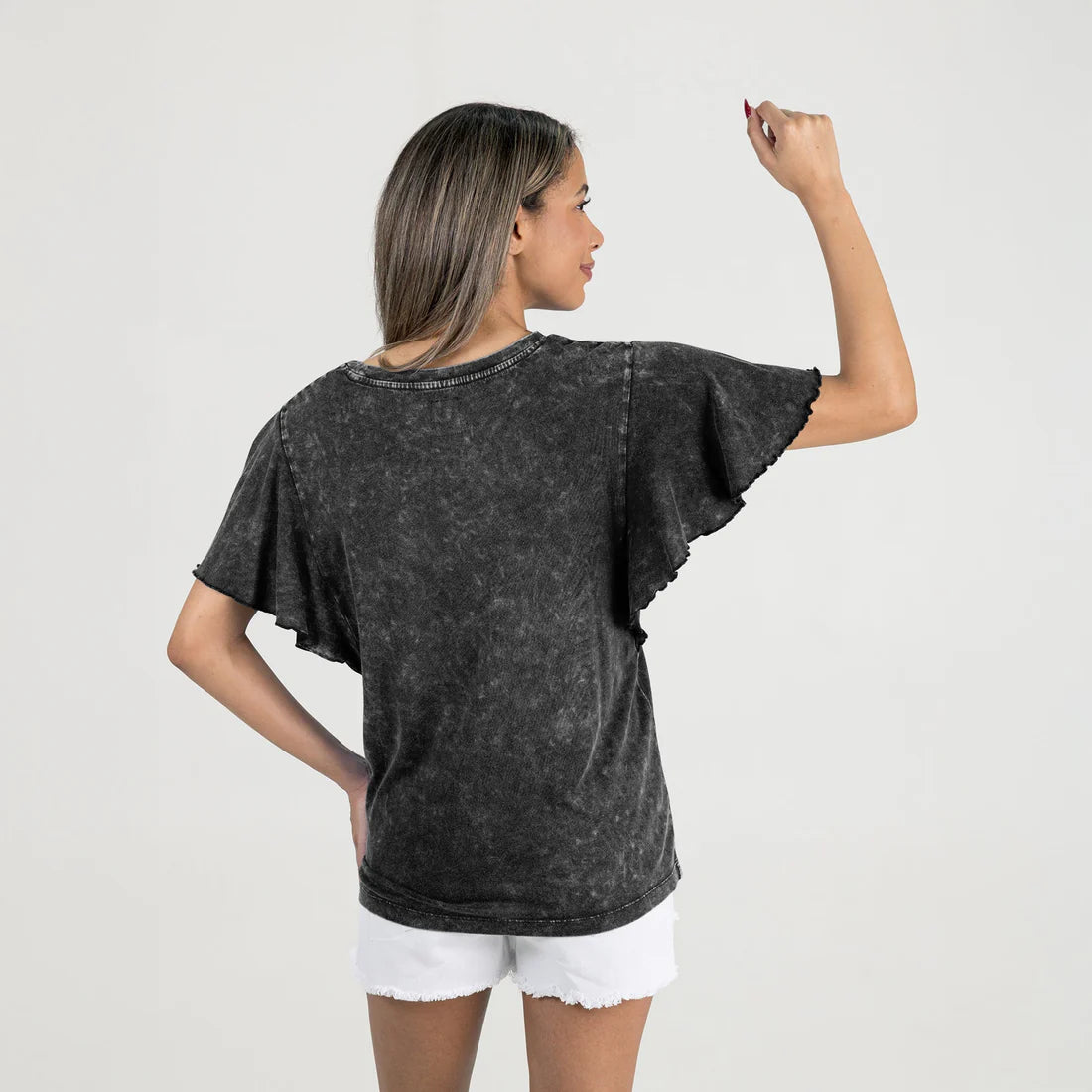 UCF Victory Mode Flutter SleeveTop-Black