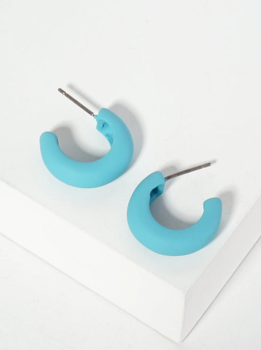 Color Coated Huggie Hoop Earring