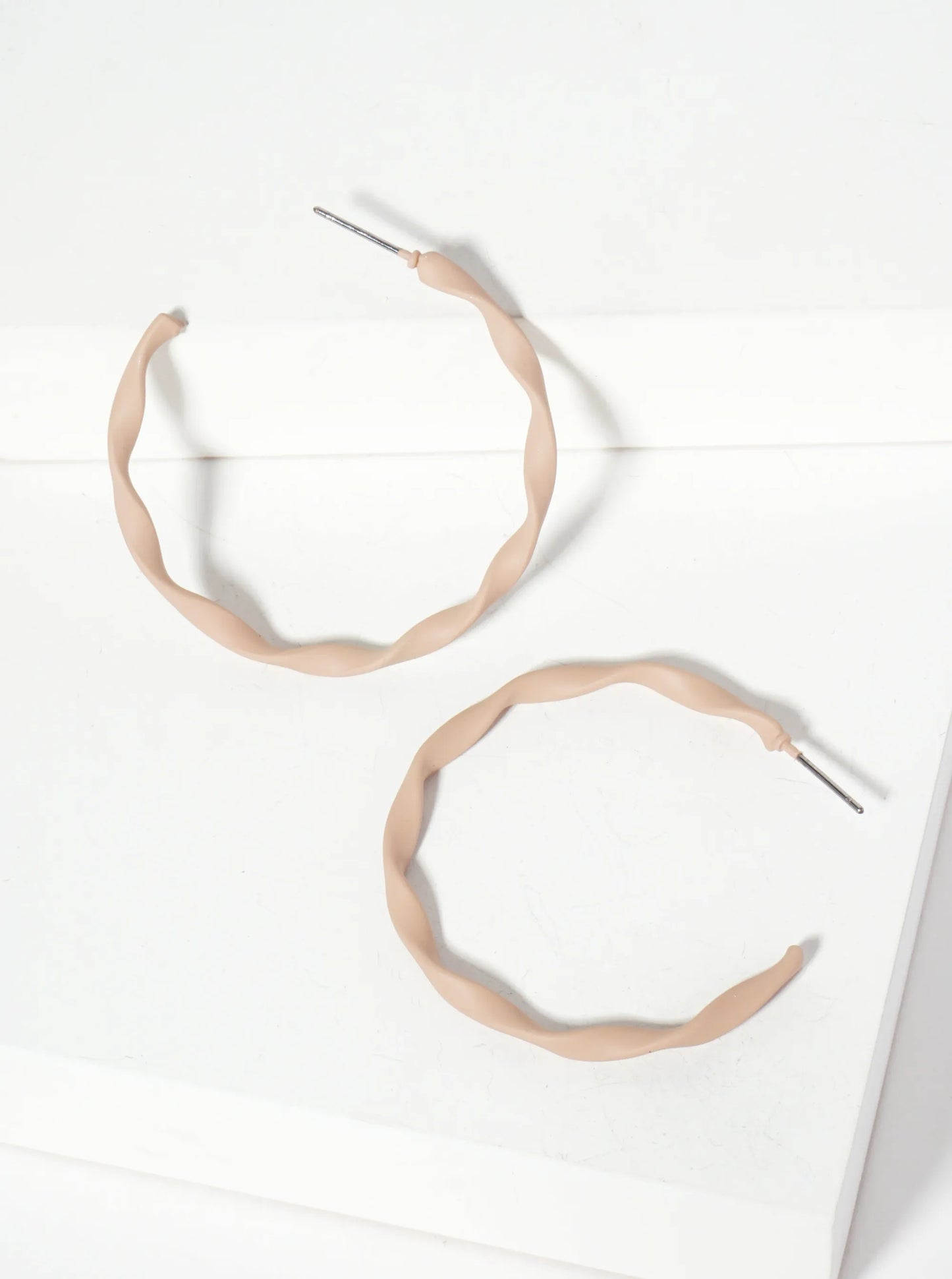 Color Coated Twist Hoop Earring