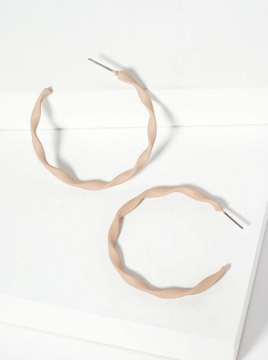 Color Coated Twist Hoop Earring