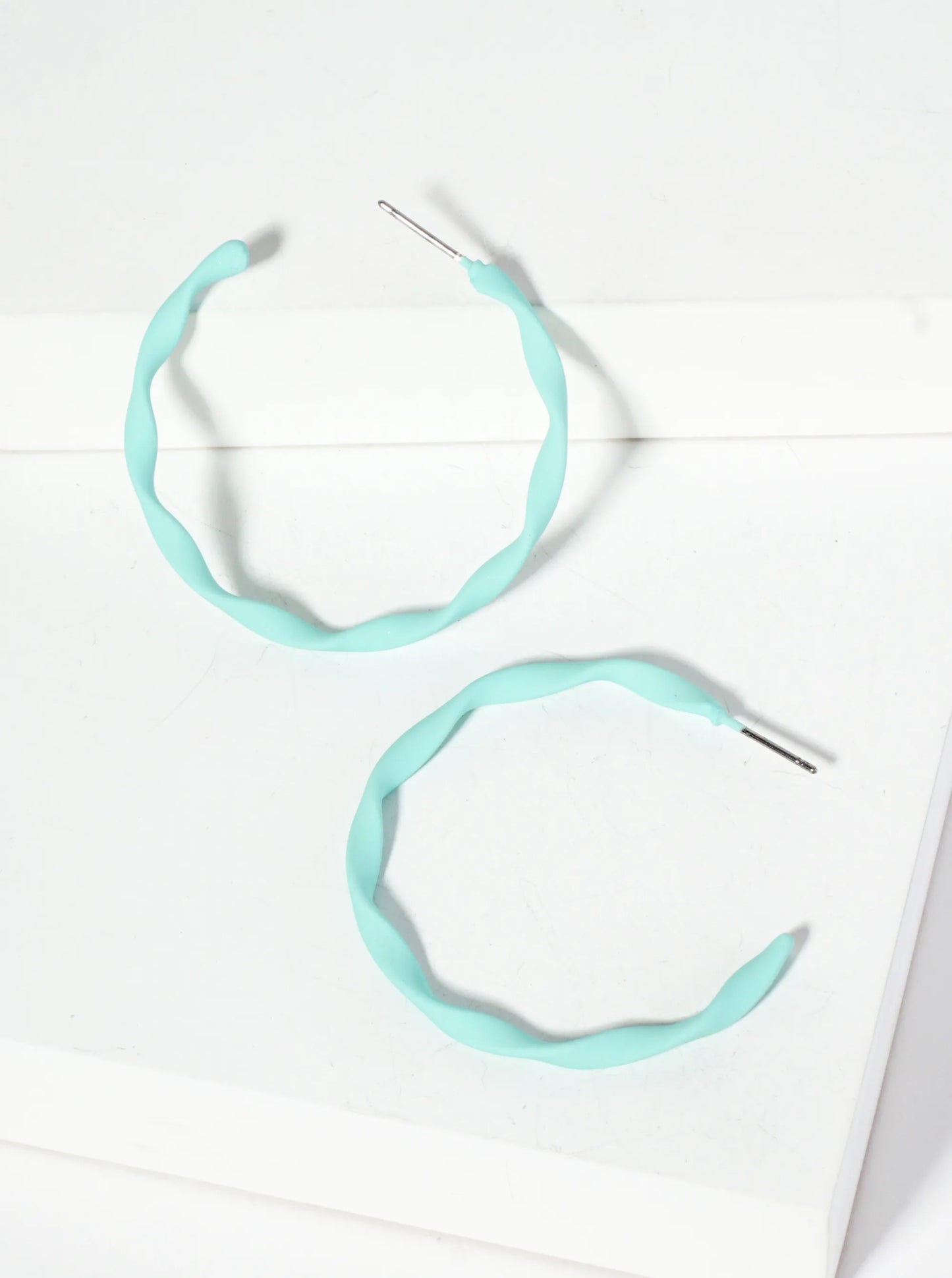 Color Coated Twist Hoop Earring