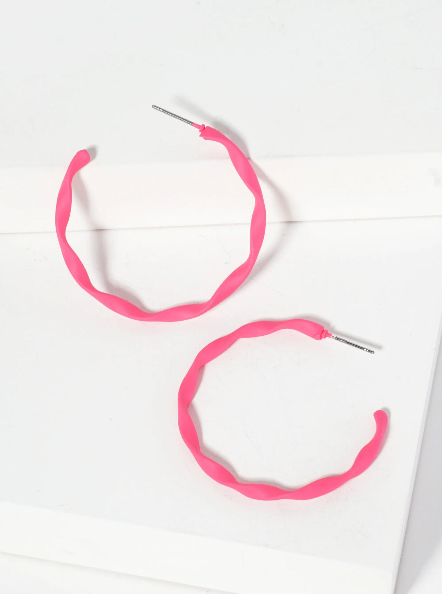 Color Coated Twist Hoop Earring