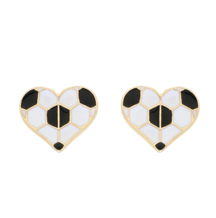 Sport Enamel Heart Stud Earring