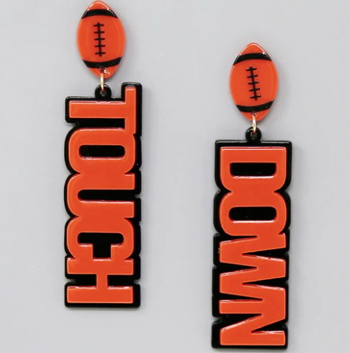 Touchdown Acrylic Drop Earring