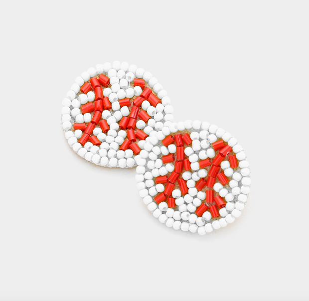 Sport Seed Bead Stud Earring
