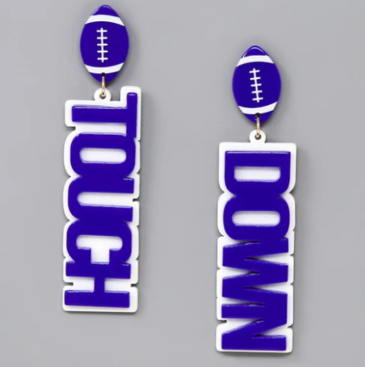 Touchdown Acrylic Drop Earring