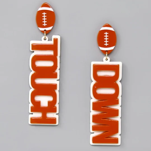 Touchdown Acrylic Drop Earring