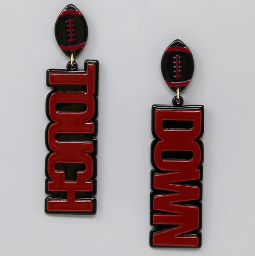 Touchdown Acrylic Drop Earring