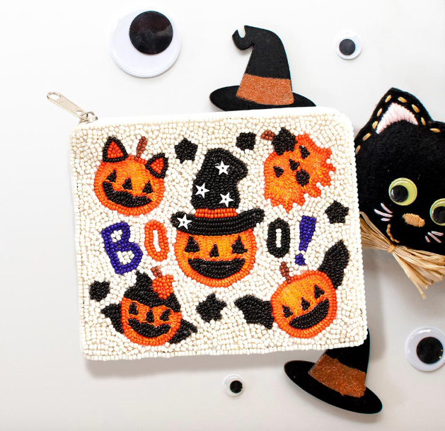 Halloween Beaded Mini Pouch