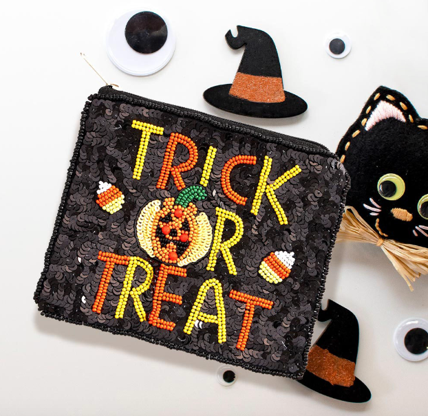 Halloween Beaded Mini Pouch