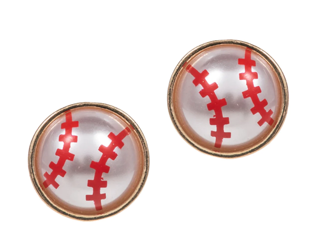 Sport Ball Pearl Post Earring