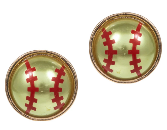 Sport Ball Pearl Post Earring