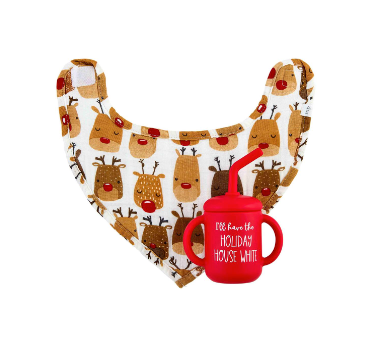 Christmas Cup & Bib Set