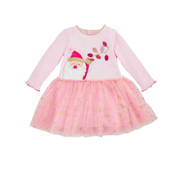 Pink Santa Mesh Skirt Dress