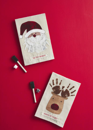 Holiday Handprint Tea Towel
