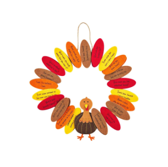 Turkey Gratitude Wreath