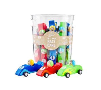 Wooden Pull-Back Race Car