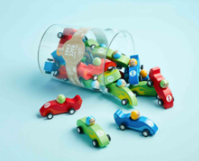 Wooden Pull-Back Race Car