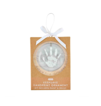 Acrylic Baby's First Christmas Handprint Ornament