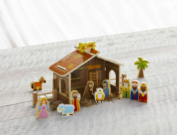 Wood Nativity Scene