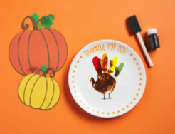 Turkey Handprint Plate