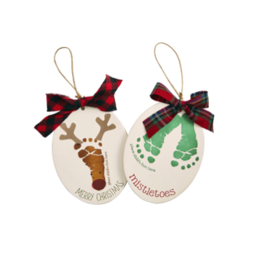 Foot Print Ceramic Ornament