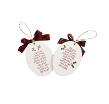 Foot Print Ceramic Ornament