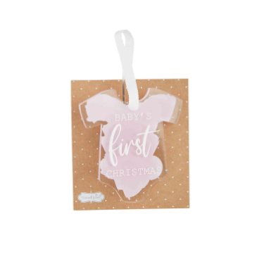 Acrylic Baby's First Christmas Onesie Ornament