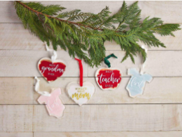 Acrylic Baby's First Christmas Onesie Ornament