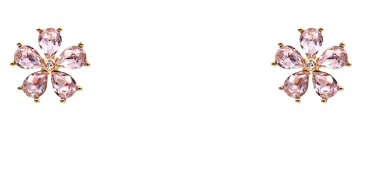 Crystal Flower Stud Earring