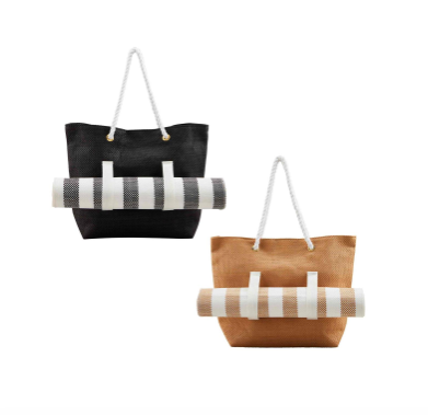 Woven Mat And Tote Set