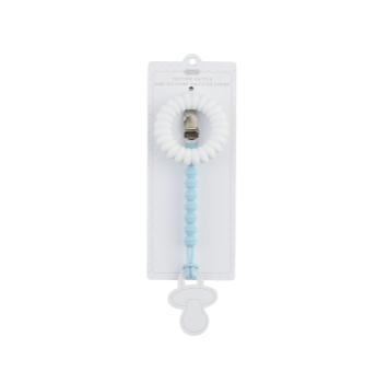 Blue Pacifier Strap & Teether Set