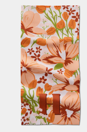 Geometry Monogram Floral Personalized Bar Towels
