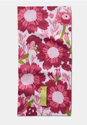 Geometry Monogram Floral Personalized Bar Towels