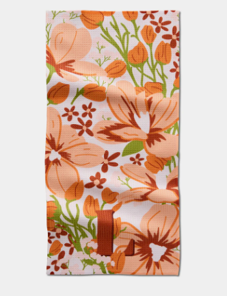 Geometry Monogram Floral Personalized Bar Towels