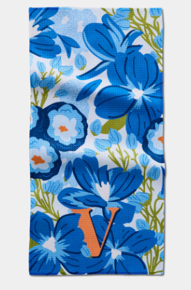 Geometry Monogram Floral Personalized Bar Towels