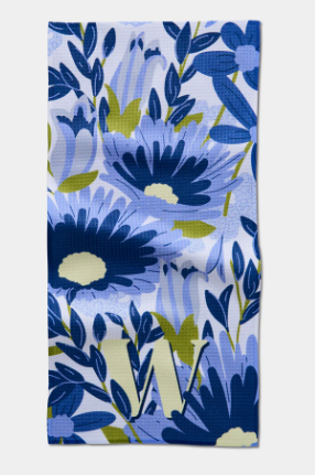 Geometry Monogram Floral Personalized Bar Towels