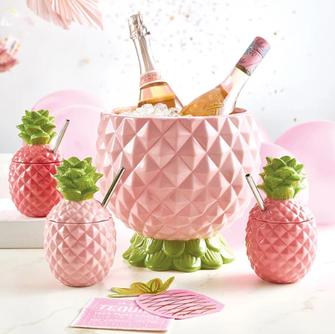 Ceramic Drink Bucket - Pineapple