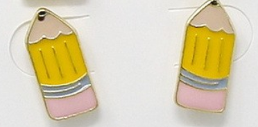 School Days Enamel Stud Earrings