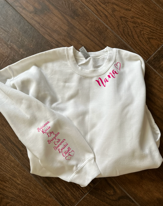 Neck Sweatshirt with Names