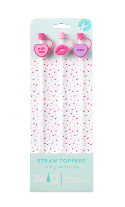 Valentine's Straw Topper Set By Swig