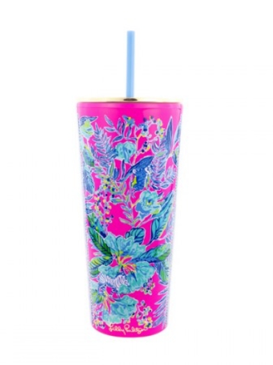 Lilly Pulitzer Tumbler with Straw